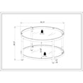 thumbnail image 5 of Holaki Contemporary Acrylic Coffee Table, 32.3'' Round Tempered Glass Coffee Table, Silver  Coffee Table for Living Room,Chrome, 5 of 10