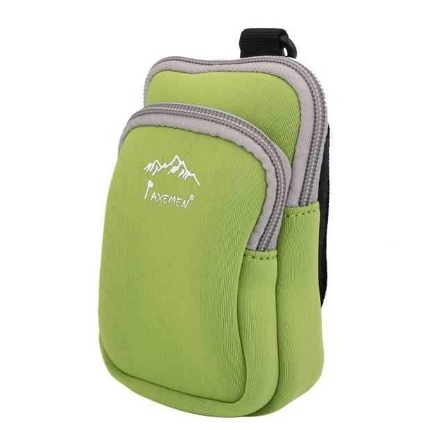 Funda y estuche Con gancho perfecl para cinturón neopreno Verde Con cremalleras grises