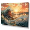 thumbnail image 2 of Designart "Swallowing Wave I" Modern Landscape Beach Wall Art For Kitchen, 2 of 5