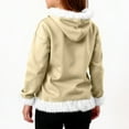 thumbnail image 4 of LTTVQM Kids Boys Girls Santa Sweatshirts Sherpa Fleece Lined Hoodie Christmas Pullover Toddler Winter Cozy Furry Pullover Xmas‌ Jacket Beige 13-14 Years, 4 of 7