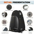thumbnail image 5 of KingCamp Shower Tent, Pop Up Camping Privacy Tent, Portable Waterproof Dressing Changing Room Easy Setup, Toilet Tent with Carry Bag for Beach, Camping, Hiking, Black, 5 of 11