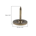 thumbnail image 3 of Uxcell 0.43' x 0.51' Clavos de Madera de Cabeza Plana de Tonalidad Bronce para Muebles, Clavos de Tapicería, Paquete de 100, 3 of 5