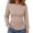 Khaki, variant on KyCheLot Womens Long Sleeve Ribbed T-Shirts Crew Neck Solid Color Tops Casual Pullover Dailywear