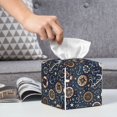 thumbnail image 6 of Kdxio Nautical Print Tissue Box Cover,Square Decorative PU Leather Facial Paper Case Organizer Holder Dispenser for Bathroom,Night Stands,Desk,Car 5.2''X5.2''X5.2'', 6 of 8