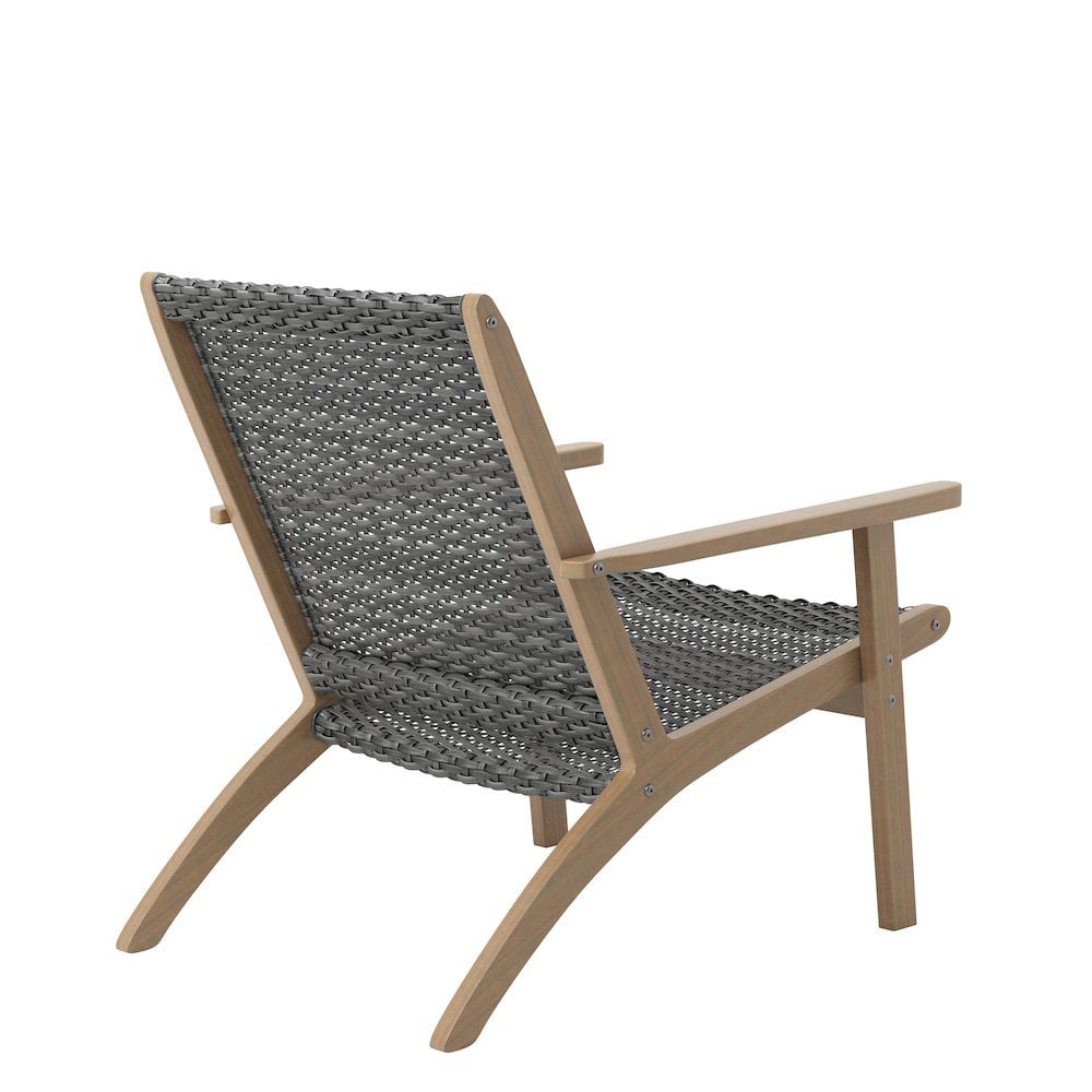 Outdoor Escape Gray Club Chairs Set of 2, Comfy Patio Chair for Outdoor Seating