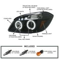 thumbnail image 3 of Spec-D Tuning Projector LED Headlights Black Compatible with 2005-2010 Chevy Cobalt, 2007-2009 Pontiac G5, 2005-2006 Pontiac Pursuit, Left + Right Pair Headlamps Assembly, 3 of 5