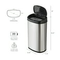 Mainstays 13.2 Gallon Trash Can, Motion Sensor Kitchen Trash Can