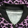 thumbnail image 4 of Leopard Jacket Womens Leopard Hoodies Plus Size Coat Animal Jacket Stand Collar Full Zip Front Cheetah Print Jacket Purple S, 4 of 4