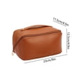 thumbnail image 3 of Leather Cosmetic Storage Bag, Large Capacity Travel Wash Bag, Multi-Function PU Leather Organizer for Toiletries & Cosmetics, Durable & Portable Design for Travel & Home Use, 3 of 6