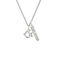thumbnail image 2 of Delight Jewelry Silvertone 2-D Open Angel Fish Silvertone Live the Life You Have Imagined Bar Charm Necklace, 23", 2 of 4