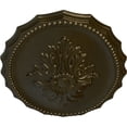 thumbnail image 3 of Ekena Millwork 16 7/8"W x 11 3/4"H x 1 1/2"P Oxford Ceiling Medallion, Hand-Painted Green Gold, 3 of 5