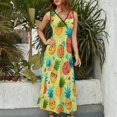 thumbnail image 4 of Lunarable Pineapple King Size Sleeveless Dress Dresses Summer Women Dresses Clothing Woman Dresses Dress, 4 of 7