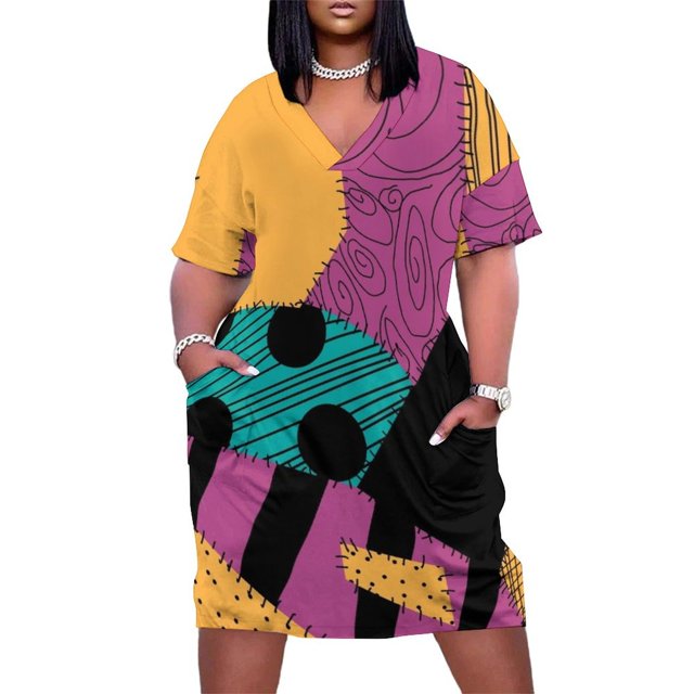 Vestido de noche holgado con bolsillo para mujer vestido femenino