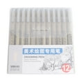 thumbnail image 2 of Micro Pen Fineliner Ink Pens, Micro Pen Set Clear Line 12 Size Quick Drying Smoothly Writing Lightweight  For Technical Drawing For Artist Illustration, 2 of 8