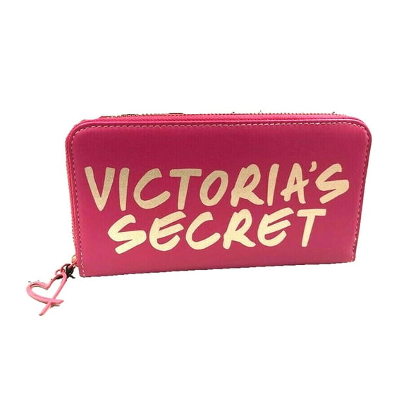 Victoria's Secret Large Bi-Fold Wallets For Women Colorblock Gold and Pink NWT