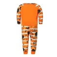 thumbnail image 3 of Pyjamas Assortis d'Halloween pour la Famille Citrouille Imprimée Manches Longues Col Rond Haut+pantalon Pyjamas pour la Famille, 3 of 7