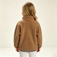 thumbnail image 5 of Girls Colorblock Fleece Jacket Full Zip Contrast Coat Soft Warm Winter Outerwear, 5 of 6