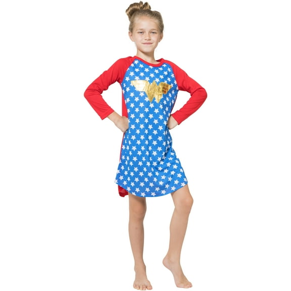 Wonder Woman DC Comics Logo Ragalan Pajama Nightgown