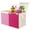 Pink, variant on odorsTT Extra Large Toy Box, Collapsible Sturdy Toy Storage Organizer with Lids, Dinosaur Toy Box for Boys Girls, Kids Toy Chest Bin Box Baskets for Living Room, Playroom, Bedroom, Nursery - Pink
