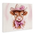 thumbnail image 4 of Pretty In Pink Cow Canvas Wall Art, design by Shawna Stewart, 4 of 8