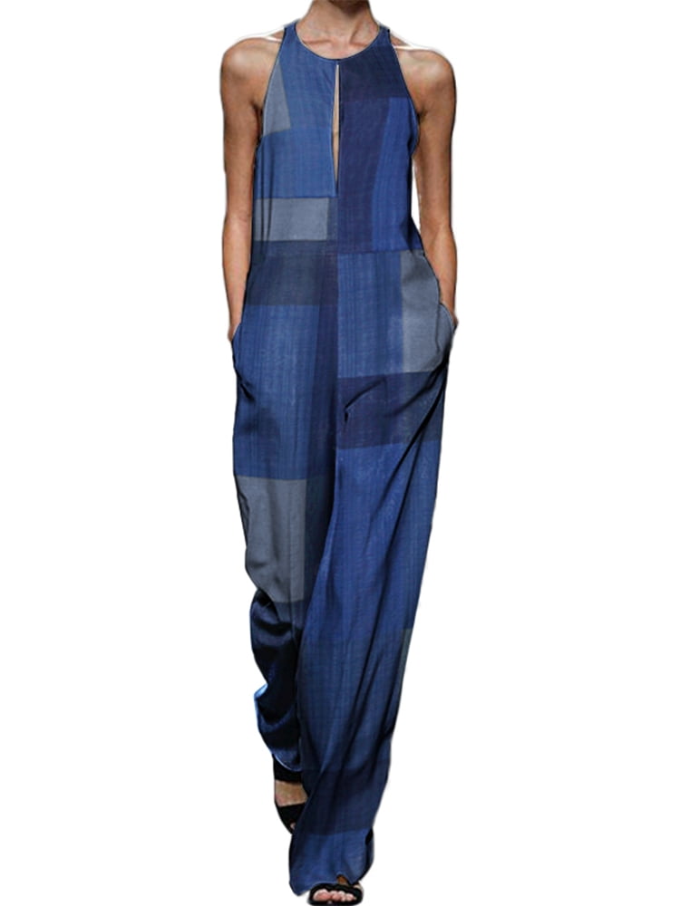 blue jumpsuit casual