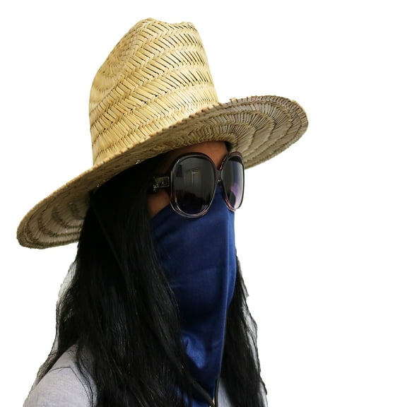 Solid Blue Women Neck Gaiter Face Bandana Unisex Covering Bandana Seamless Multifunctional Headwrap Balaclava