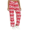 thumbnail image 3 of Hngshg Christmas Pajama Pants for Women Fleece Fuzzy Lounge Pants Elastic Waist Straight Leg Sleep Pants with Pockets, 3 of 8