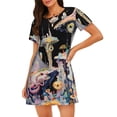 thumbnail image 1 of Vsdgher Motif Paysage Champignon Mignon Chemise de Nuit à Manches Courtes Col Rond Robe de Nuit Mignonne Confortable, 1 of 6