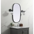 thumbnail image 3 of Elegant Decor Metal Frame Oval Mirror 20x36 Inch in Black, 3 of 3