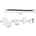 thumbnail image 2 of 5050 4 Pin Led Strip Connector Kit, 10mm RGB LED Light Connector Includes LED Strip Jumper, 32.8FT Strip Light Extension Cable, L Shape Solderless Connectors, Gapless Connectors, LED Strip Cli, 2 of 7