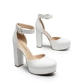 thumbnail image 2 of Sandalia DREAM PAIRS para Mujer con Plataforma y Tacón Grueso Blanco, 2 of 7