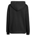 thumbnail image 5 of idosla Womens 2025 Hoodies Button Collar Drawstring Hooded Pullover Sweatshirt Casual Long Sleeve Tops Shirts (Black, S), 5 of 6