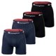 thumbnail image 1 of Champion Calzoncillos bóxer para hombre, pack de 4 - algodón, logo en cintura, color liso Azul/Negro S (Small), 1 of 5
