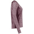 thumbnail image 4 of Holloway Sportswear L Womens Electrify Coolcore® Long Sleeve Tee Maroon Heather 222770, 4 of 5