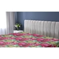 thumbnail image 5 of Ambesonne Romantic Flowers Fitted Sheet, Floral Delicate, Full Size, Magenta Laurel Green, 5 of 5