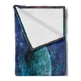 thumbnail image 2 of Astral Soft Flannel Fleece Throw Blanket, Universe Concept with Planets Stars Outer Space Print, Cozy Plush for Indoor and Outdoor Use, 50" x 60", Multicolor, by Ambesonne, 2 of 5