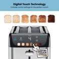 thumbnail image 3 of Chefman Smart Touch 4 Slice Digital Bread Toaster, 6 Shade Settings, Bagel Mode - Stainless Steel, New, 3 of 8