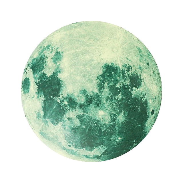 Less Than 5 Wall stickers Glowing Luminous Moon Planet Space Wall Sticker Decal In The Dark