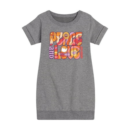 

Woodstock - Hippie Retro - Peace & Love - Toddler & Youth Girls Fleece Dress