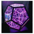 thumbnail image 4 of Infinity Dodecahedron-Creative & Cool Infinite Dodecaedro Color Art Light Luz nocturna, Decoración de muebles Lámpara de mesa Lámpara de atmósfera de fiesta, Espacio en espiral LED Luz ajustable, Multicolor brillar Electrónica, 4 of 5