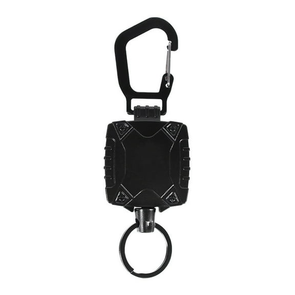 Retractable Key Chain Heavy Duty Key Holder Reel with Carabiner 23'' Steel Retractable Cord Keychain Lanyard Badge Reel