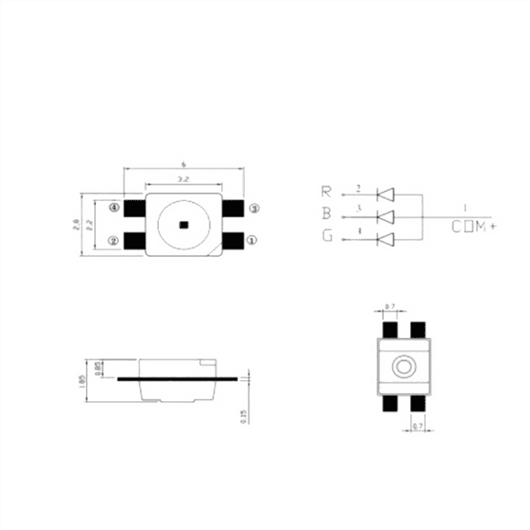 400PCS SK6812 MINI-E RGB (Similar WS2812B) SK6812 3228 SMD Pixels LED Chip Individually Addressable Full Color DC 5V