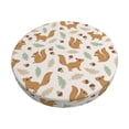 thumbnail image 6 of Uemuo Squirrel And Leaves Pattern Round Bar Stool Seat Covers Washable Stool Cushion Slipcover Elastic Bar Chair Covers-12 inch, 6 of 7