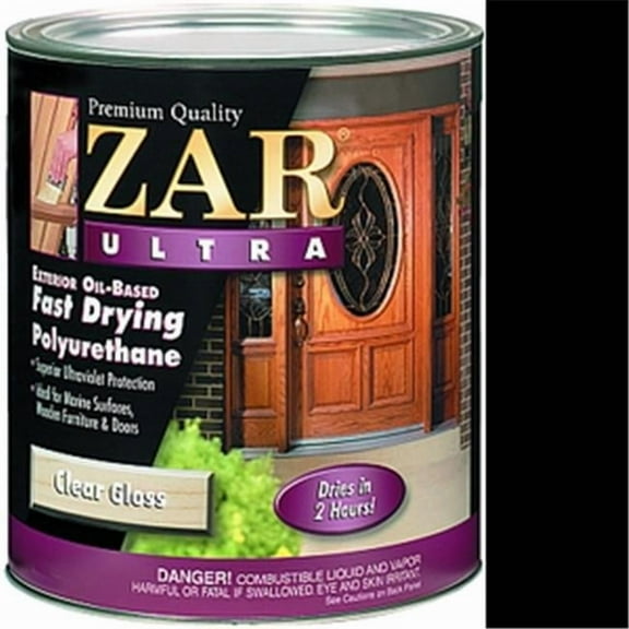 qt UGL 34012 Clear Zar, Poly UV Exterior Oil-Based Ultraviolet Polyurethane Finish, Gloss