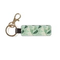 thumbnail image 3 of Keychain 6×3.1×1inpu Leather With Delicate Touch And Strong Recognition Is Used For Daily Travel, Work And Picnic Palegreen Geometric Lines_2, 3 of 8