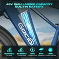 thumbnail image 4 of Gocio Electric Bike for Adults, 26"x4.0" Fat Tire Mountain Ebike, 1000W Peak Motor, 48V 15Ah Battery, 28 Mph, 7-Speed Off-Road , UL2849, 4 of 14