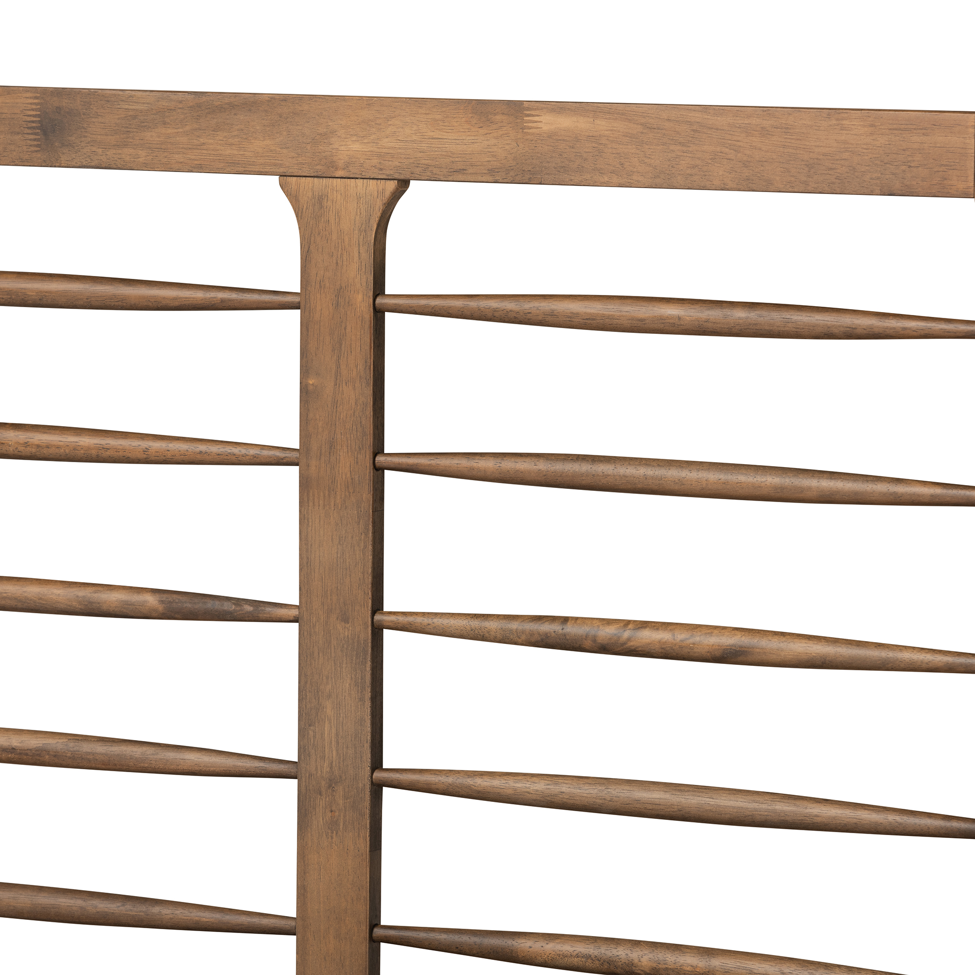 Baxton Studio Lucie Contemporary/Modern Engineered Wood Textured Platform Bed, Queen, Walnut Brown