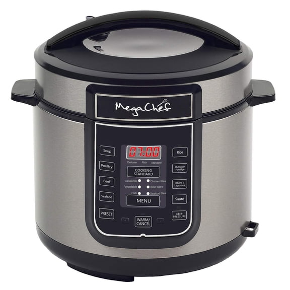Megachef 6 qt Digital Pressure Cooker w 14 Pre-set Multi Function Features