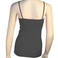 thumbnail image 4 of Women's Basic Stretch Camisole Tank Top Spaghetti Strap Long Plain Cami New Grey, 4 of 4