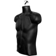 thumbnail image 3 of DisplayTown Black Male + Black Female Mannequin Injection Forms Half Rounded Waist Body Torso Dress Form with Only Hanging Hook, S-M Sizes (Set of 4), 3 of 5